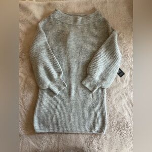 Express Light Gray Women's Cowl Neck Sweater Dress